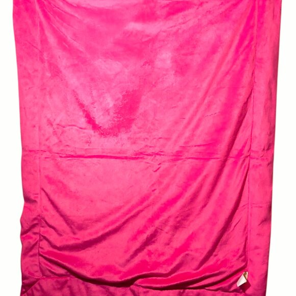 Babe Luxe Birds Hearts Ribbon Tags Swirl Pink Security Lovey Blanket 40" X 30" - Picture 4 of 5